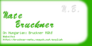 mate bruckner business card