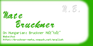 mate bruckner business card